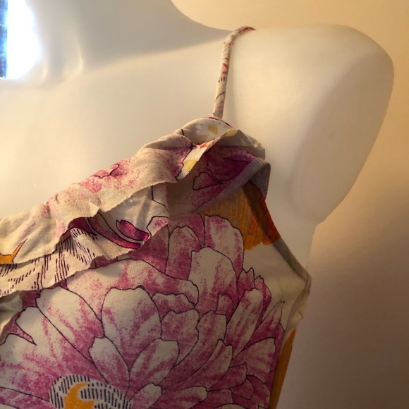 OLD NAVY RUFFLED V NECK FLORAL TANK Sz XS/TP - Picture 8 of 12